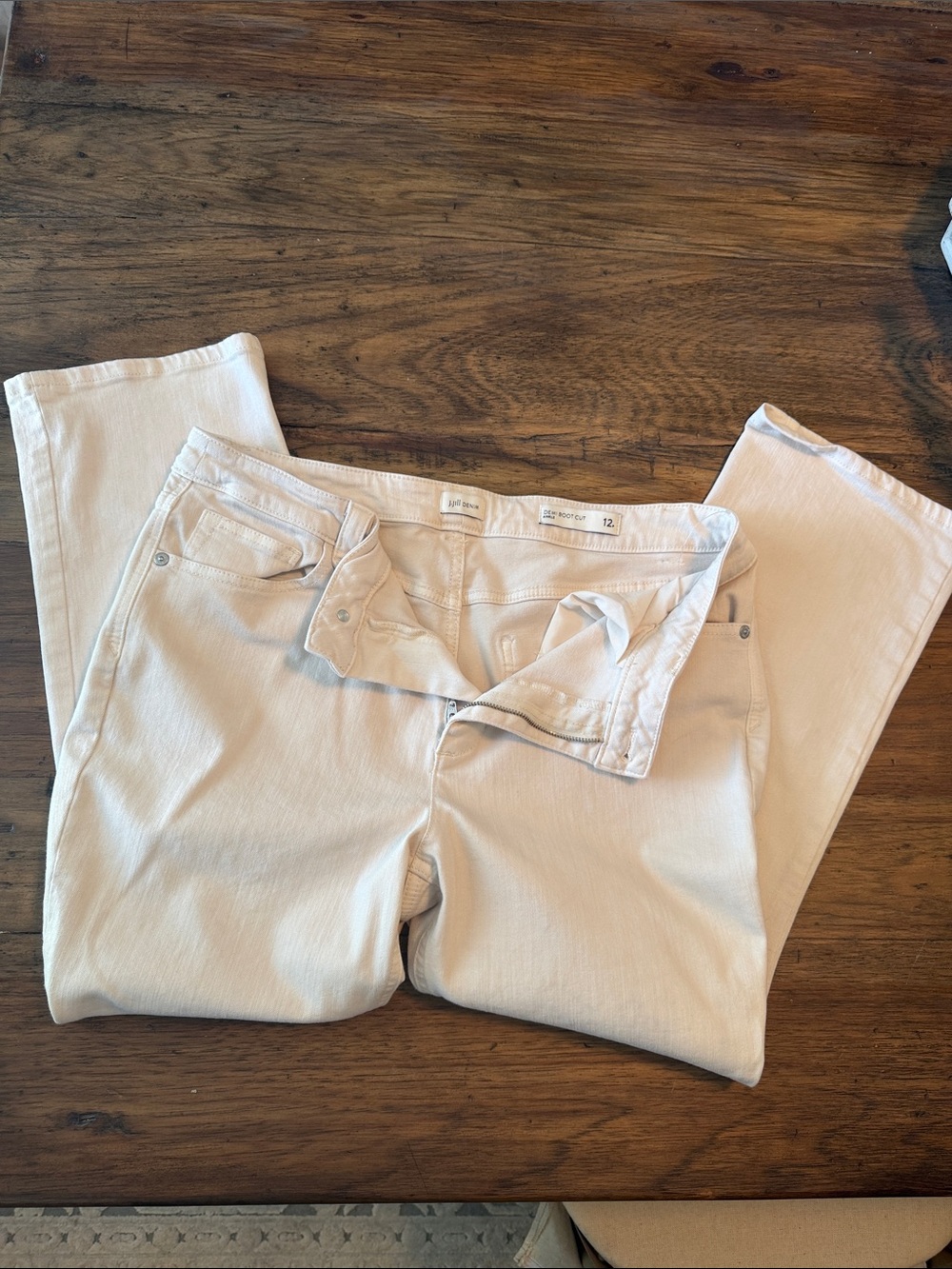 J. Jill cream colored jeans.